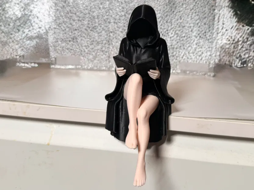 Mô hình 3D nhân vật huyền bí đọc sách trang trí kệ độc đáo - Image 7