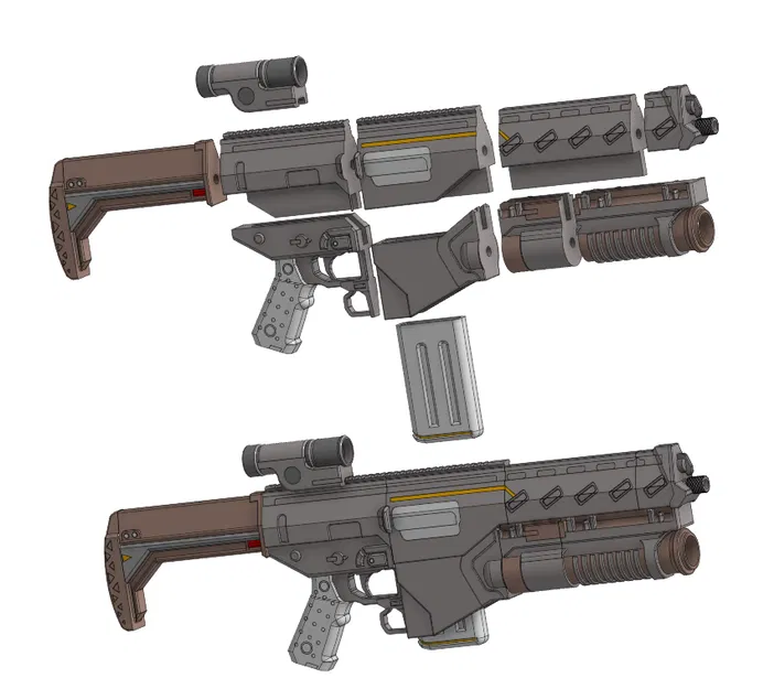 Mô hình súng AR/GL-21 từ game Helldivers 2 (Tối ưu cho in 3D) - Image 2