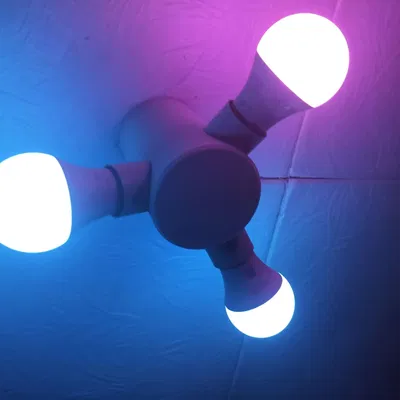 Đế đèn trần 3 bóng E27 in 3D phong cách hiện đại tự chế