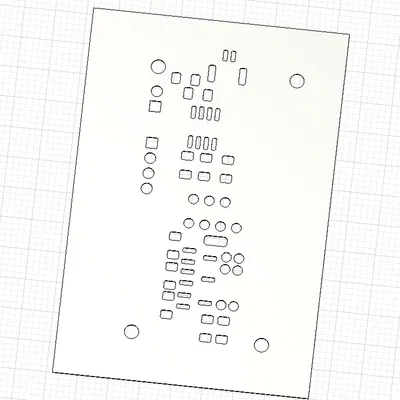 Stencil cho việc hàn linh kiện SMD FakeTec v5 rev. B