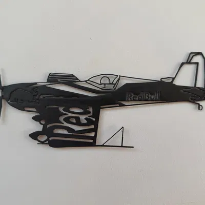 Tranh treo tường silhouette máy bay Red Bull