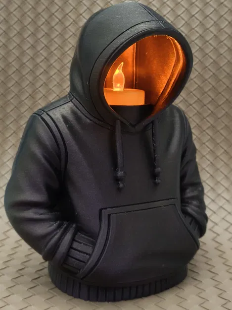 Đế đèn LED Tealight hình áo Hoodie (phiên bản có mũ) - Image 3