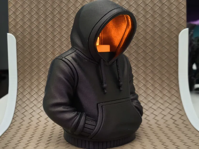 Đế đèn LED Tealight hình áo Hoodie (phiên bản có mũ) - Image 7