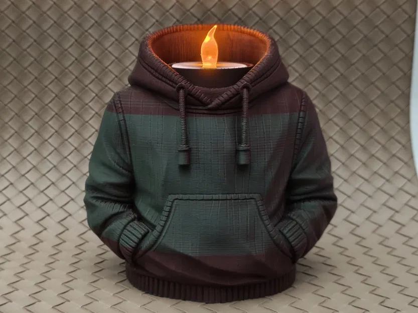 Hoodie #2 (Không mũ) - Đế đựng đèn LED Tealight - Image 2