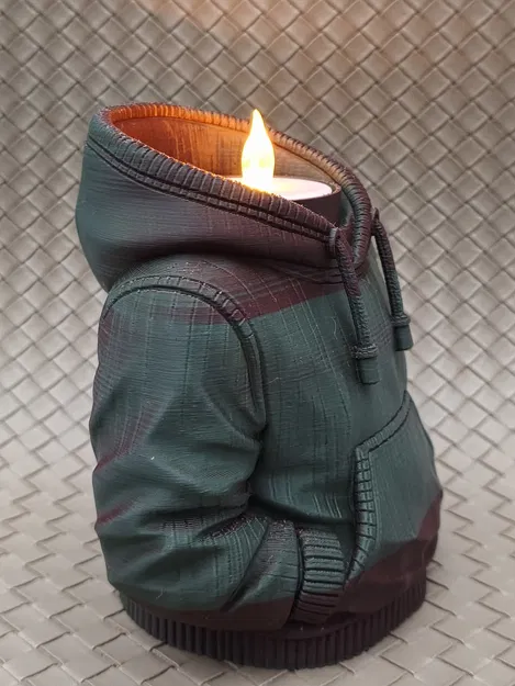 Hoodie #2 (Không mũ) - Đế đựng đèn LED Tealight - Image 3