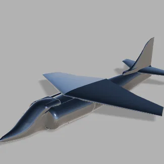 Mô hình máy bay chiến đấu phong cách Harrier