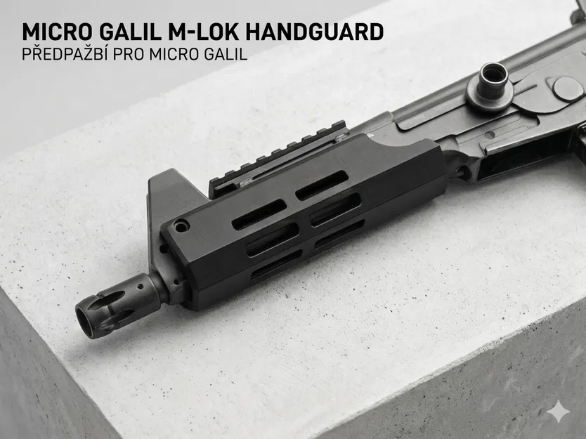 Ốp lót tay M-LOK cho Micro Galil - Phụ kiện Airsoft in 3D - Image 1