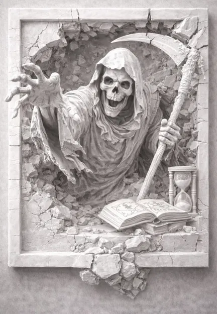 Mô hình 3D Tử Thần: Tác phẩm nghệ thuật treo tường cực kỳ chi tiết - Image 1