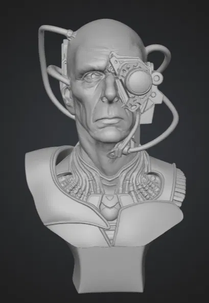 Mô hình tượng bán thân Borg Drone ấn tượng cho fan Star Trek - Image 1