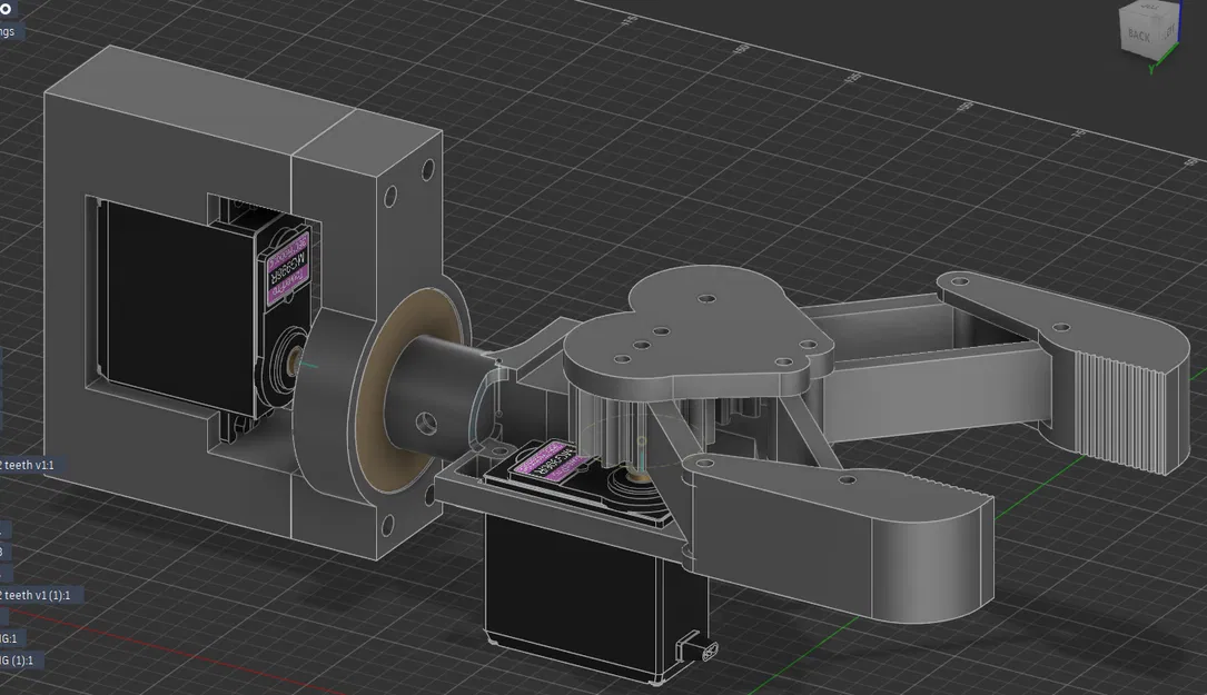 Bộ kẹp Arm Gripper cho Servo MG996R dùng vòng bi 6203RS - Image 1