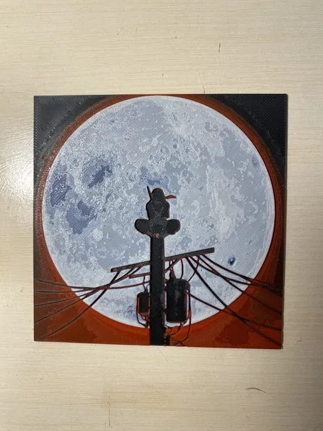 Mô hình tranh 3D Itachi dưới ánh trăng (Hueforge Art) độc đáo - Image 1