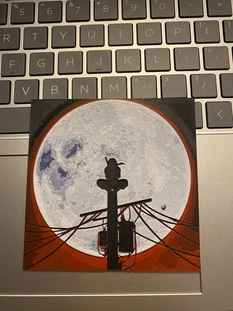 Mô hình tranh 3D Itachi dưới ánh trăng (Hueforge Art) độc đáo - Image 2