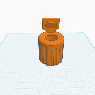 Mô hình thùng đựng đồ 3D hình bồn cầu (toilet poop can) độc đáo