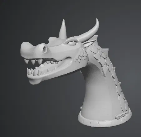 Mô hình 3D đầu rồng đốt trầm hương độc đáo - Image 2