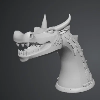 Mô hình 3D đầu rồng đốt trầm hương độc đáo