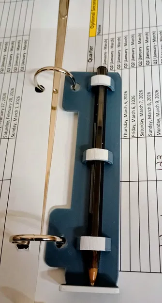 Khay gài bút tiện lợi cho bìa còng 3 vòng (Binder Pen Holder) - Image 2