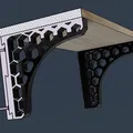 Ke đỡ kệ treo tường cấu trúc tổ ong Strong Shelf Bracket 3D - Thumbnail 2