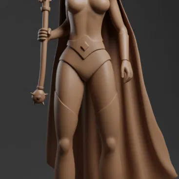 Mô hình 3D quân hậu chiến binh Regina Nera in ấn chi tiết