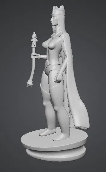 Mô hình 3D quân hậu chiến binh Regina Nera in ấn chi tiết - Image 2