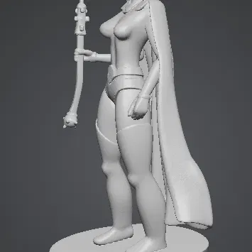 Mô hình 3D quân hậu chiến binh Regina Nera in ấn chi tiết