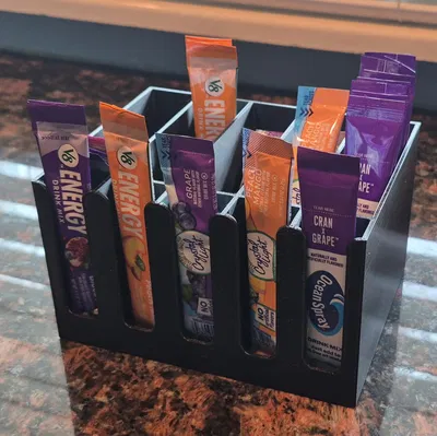 Khay 3D In Đựng Gói Nước Uống Hòa Tan 5 Ngăn Siêu Gọn