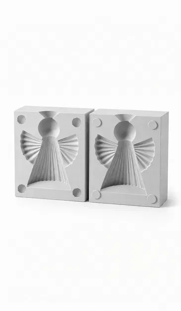 Khuôn Thiên Thần Đổ Xà Phòng / Nến – Khuôn 2 Phần - Image 1