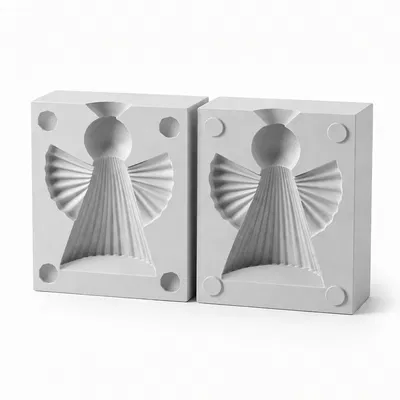 Khuôn Thiên Thần Đổ Xà Phòng / Nến – Khuôn 2 Phần