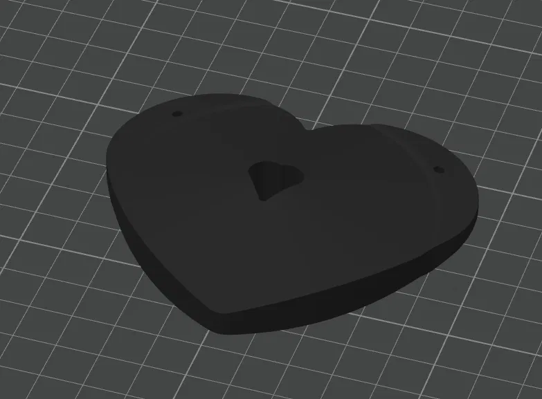 Móc khóa hình trái tim thiết kế 3D đơn giản, tinh tế - Image 1