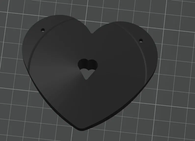 Móc khóa hình trái tim thiết kế 3D đơn giản, tinh tế - Image 2