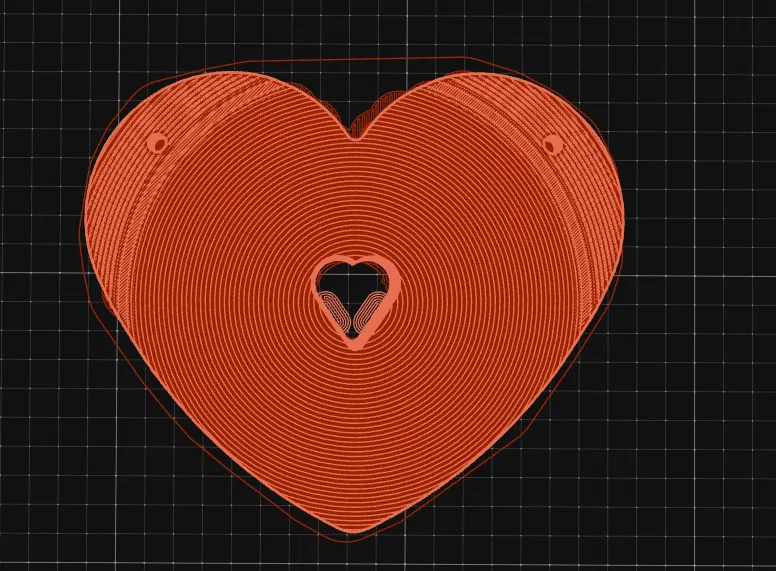 Móc khóa hình trái tim thiết kế 3D đơn giản, tinh tế - Image 3