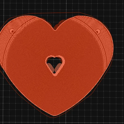 Móc khóa hình trái tim thiết kế 3D đơn giản, tinh tế