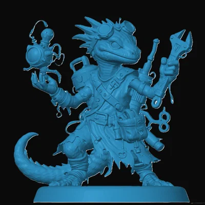 Mô hình 3D Kobold Artificer chi tiết cho D&D và game nhập vai