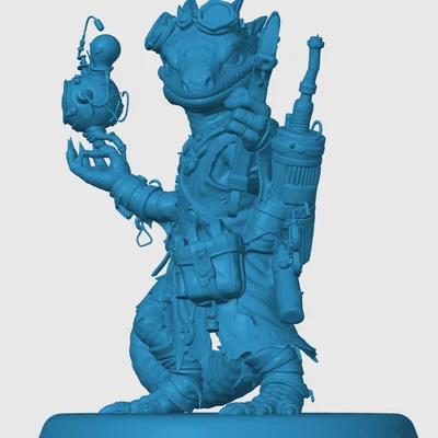 Mô hình 3D Kobold Artificer chi tiết cho D&D và game nhập vai