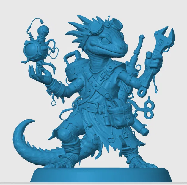 Mô hình 3D Kobold Artificer chi tiết cho D&D và game nhập vai - Image 3