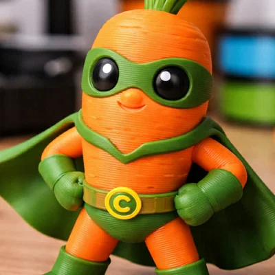 Super Carrot Hero | Mô hình 3D Siêu nhân Cà rốt dễ thương & hài hước