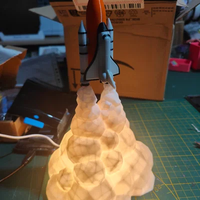 Mô hình đèn ngủ tàu con thoi Space Shuttle in 3D độc đáo