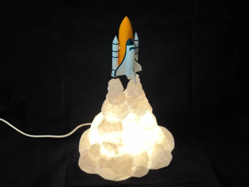Mô hình đèn ngủ tàu con thoi Space Shuttle in 3D độc đáo - Image 5