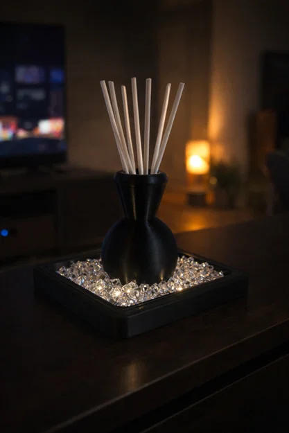 Bộ khuếch tán hương thơm tinh tế với khay pha lê in 3D sang trọng - Image 1