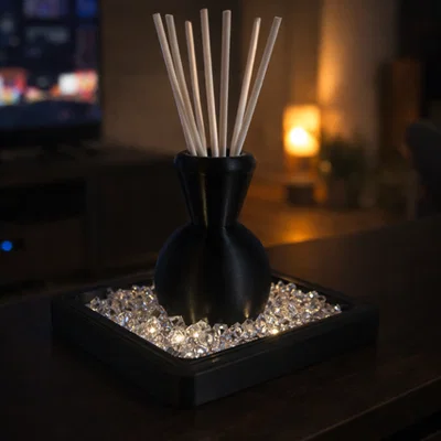 Bộ khuếch tán hương thơm tinh tế với khay pha lê in 3D sang trọng