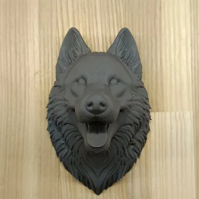 Mô hình đầu chó Husky 3D trang trí treo tường độc đáo