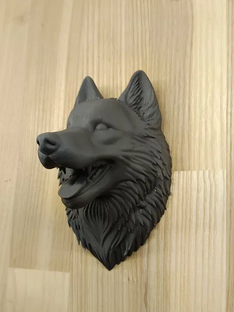 Mô hình đầu chó Husky 3D trang trí treo tường độc đáo - Image 3