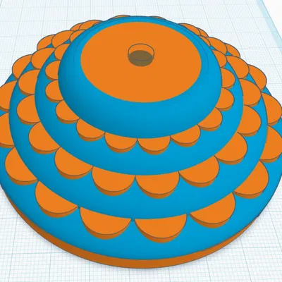 Đế Trưng Bày Họa Tiết Hoa 3 Tầng