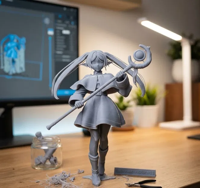 Mô hình 3D Frieren Elf Mage – Tượng nhân vật anime sắc nét - Image 1