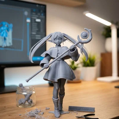 Mô hình 3D Frieren Elf Mage – Tượng nhân vật anime sắc nét