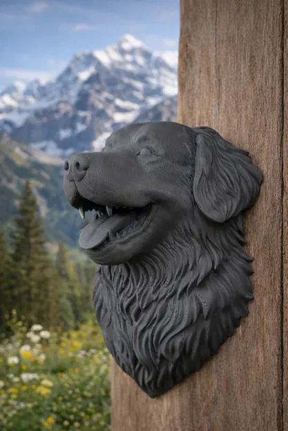 Mô hình đầu chó Bernese Mountain Dog trang trí tường 3D - Image 1