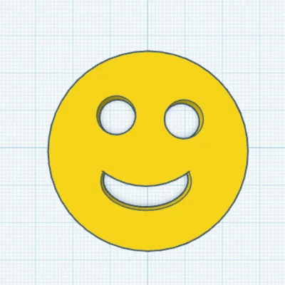 Mô hình Happy face (khuôn mặt tươi cười) in 3D đáng yêu