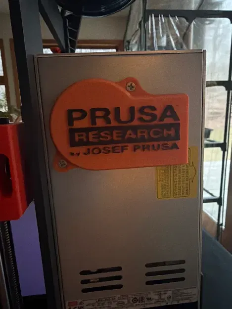 Ốp chắn quạt nguồn Meanwell LRS-350 với logo Prusa Research - Image 1