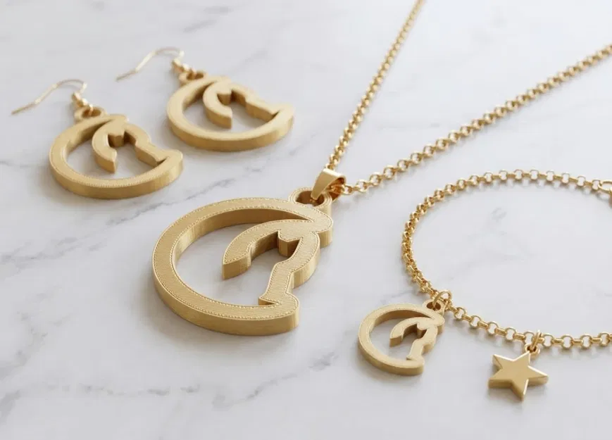 Trang sức Mèo & Trăng Khuyết Silk Gold tinh tế - Image 1