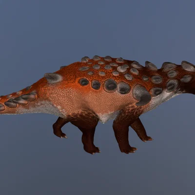 Mô hình 3D khủng long bọc giáp Europelta chi tiết