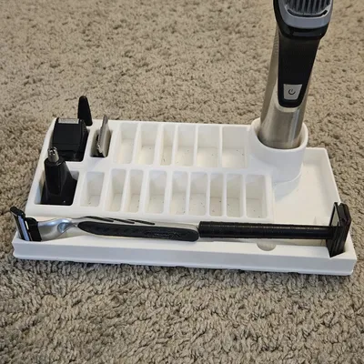 Trạm để tông đơ tỉa râu chuẩn Gridfinity - Tương thích Philips Norelco 3000, 5000 và 7000